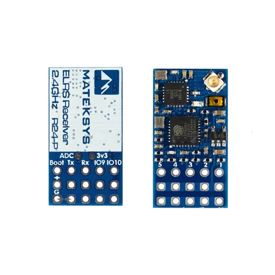 Mateks ExpressLRS ELRS ELRS-R24-P 5Channes PWM Receiver 2.4GHz ISM DC 4-9V With MHF-1 Antenna for Fixed-wing Drones Model
